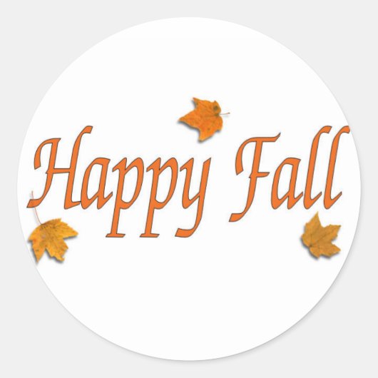 Sticker Rond Joyeux articles automne (Devant)