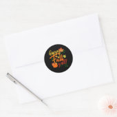 Sticker Rond Joyeux automne Y'All Fall Harvest Citrouille autom (Enveloppe)