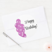 Sticker Rond Joyeux Ballons d'anniversaire (Enveloppe)