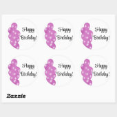 Sticker Rond Joyeux Ballons d'anniversaire (Feuille)