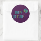 Sticker Rond Joyeux Ballons d'anniversaire (Sac)
