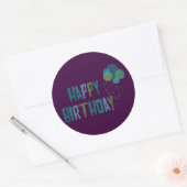 Sticker Rond Joyeux Ballons d'anniversaire (Enveloppe)