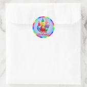 Sticker Rond Joyeux Ballons d'anniversaire amusant (Sac)