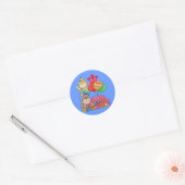 Sticker Rond Joyeux Ballons d'anniversaire garçon 1 an (Enveloppe)