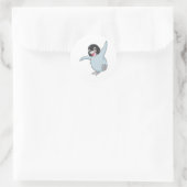 Sticker Rond Joyeux bébé pingouin (Sac)