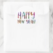 Sticker Rond joyeux bokeh nouvelle année (Sac)