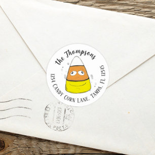 Sticker Rond Joyeux bonbon d'Halloween Maïs Sucré Mignon Fantai