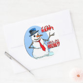 Sticker Rond Joyeux bonhomme de neige (Enveloppe)