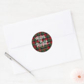 Sticker Rond Joyeux Buffalo de Noël débarqué (Enveloppe)