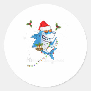 Sticker Rond Joyeux Cadeau De Noël Pour Garçons Enfants