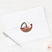 Sticker Rond Joyeux Catsmas (Enveloppe)