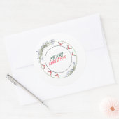 Sticker Rond Joyeux Cercle de Noël (Enveloppe)