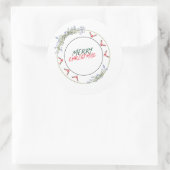 Sticker Rond Joyeux Cercle de Noël (Sac)