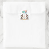 Sticker Rond Joyeux Chiens Schnauzer (Sac)