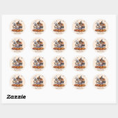 Sticker Rond Joyeux Chihuahua Halloween (Feuille)