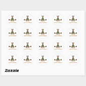 Sticker Rond Joyeux Chris-Moose (Feuille)