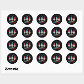 Sticker Rond Joyeux Chrismukkah Gnomes Noël Hanoukka (Feuille)