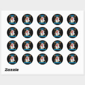 Sticker Rond Joyeux Chrismukkah Hanoukka Noël juif (Feuille)