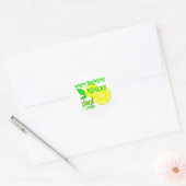 Sticker Rond Joyeux citron jaune d'anniversaire (Enveloppe)