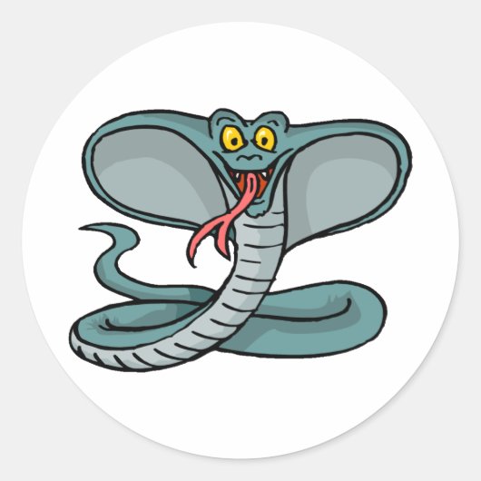 Sticker Rond Joyeux Cobra (Devant)