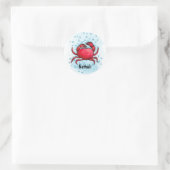 Sticker Rond Joyeux crabe (Sac)