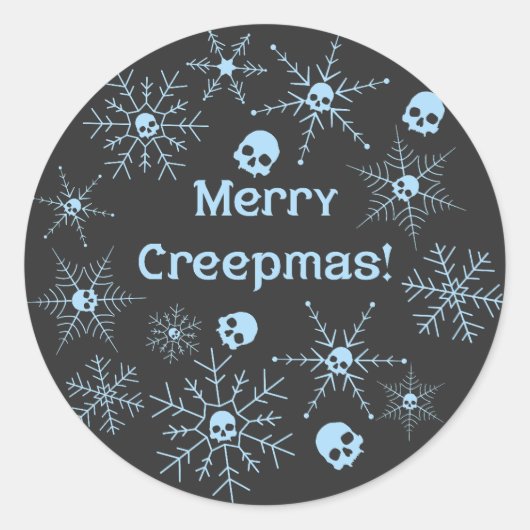 Sticker Rond Joyeux Creepmas ! (Devant)