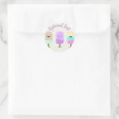 Sticker Rond Joyeux crème glacée Smiling Bars & Popsicles (Sac)