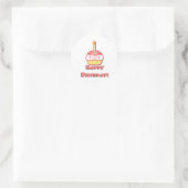 Sticker Rond Joyeux Cupcake d'anniversaire (Sac)