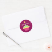 Sticker Rond Joyeux Cupcake d'anniversaire (Enveloppe)