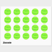 Sticker Rond Joyeux Danseur vert (Feuille)
