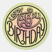 Sticker Rond Joyeux design d'anniversaire (Devant)