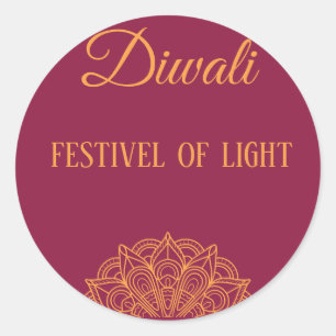 Sticker Rond Joyeux Diwali Party