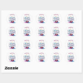 Sticker Rond Joyeux Diwali personnalisable blanc (Feuille)