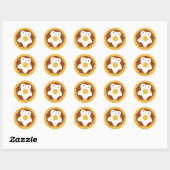 Sticker Rond Joyeux Donut (Feuille)