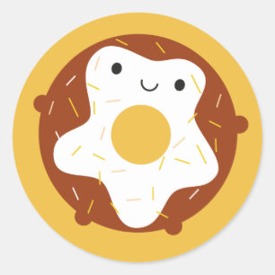 Sticker Rond Joyeux Donut