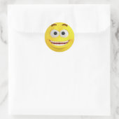 Sticker Rond Joyeux Emoji Jaune (Sac)