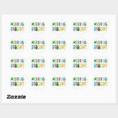STICKER ROND JOYEUX ET LUMINEUX (Feuille)