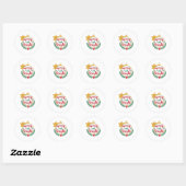 Sticker Rond joyeux et lumineux (Feuille)