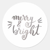 Sticker Rond Joyeux et lumineux - argent (Devant)