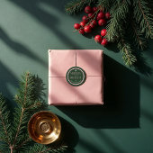 Sticker Rond Joyeux et lumineux moderne vert et rose rétro Wavy