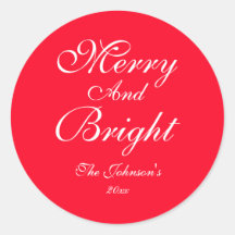 Joyeux Et Lumineux Nom De Script Chic Rouge Noël
