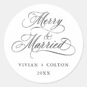 Sticker Rond Joyeux et mariés Nouvelles mauvaises herbes Premie (Devant)