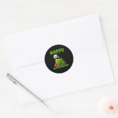 Sticker Rond Joyeux été pastèque Jack-O-Lantern (Enveloppe)