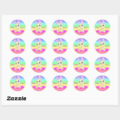 Sticker Rond Joyeux exploit de Pâques Lil Cushy (Feuille)