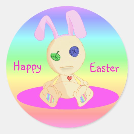 Sticker Rond Joyeux exploit de Pâques Lil Cushy (Devant)
