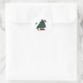 Sticker Rond Joyeux F Caw F Style Graphique Amusant (Sac)