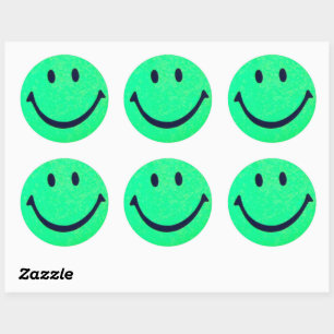 Sticker Rond Joyeux face