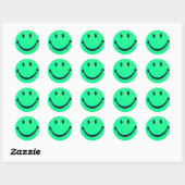 Sticker Rond Joyeux face (Feuille)