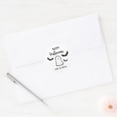 Sticker Rond Joyeux fantôme d'Halloween (Enveloppe)