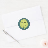 Sticker Rond Joyeux fruit durian (Enveloppe)